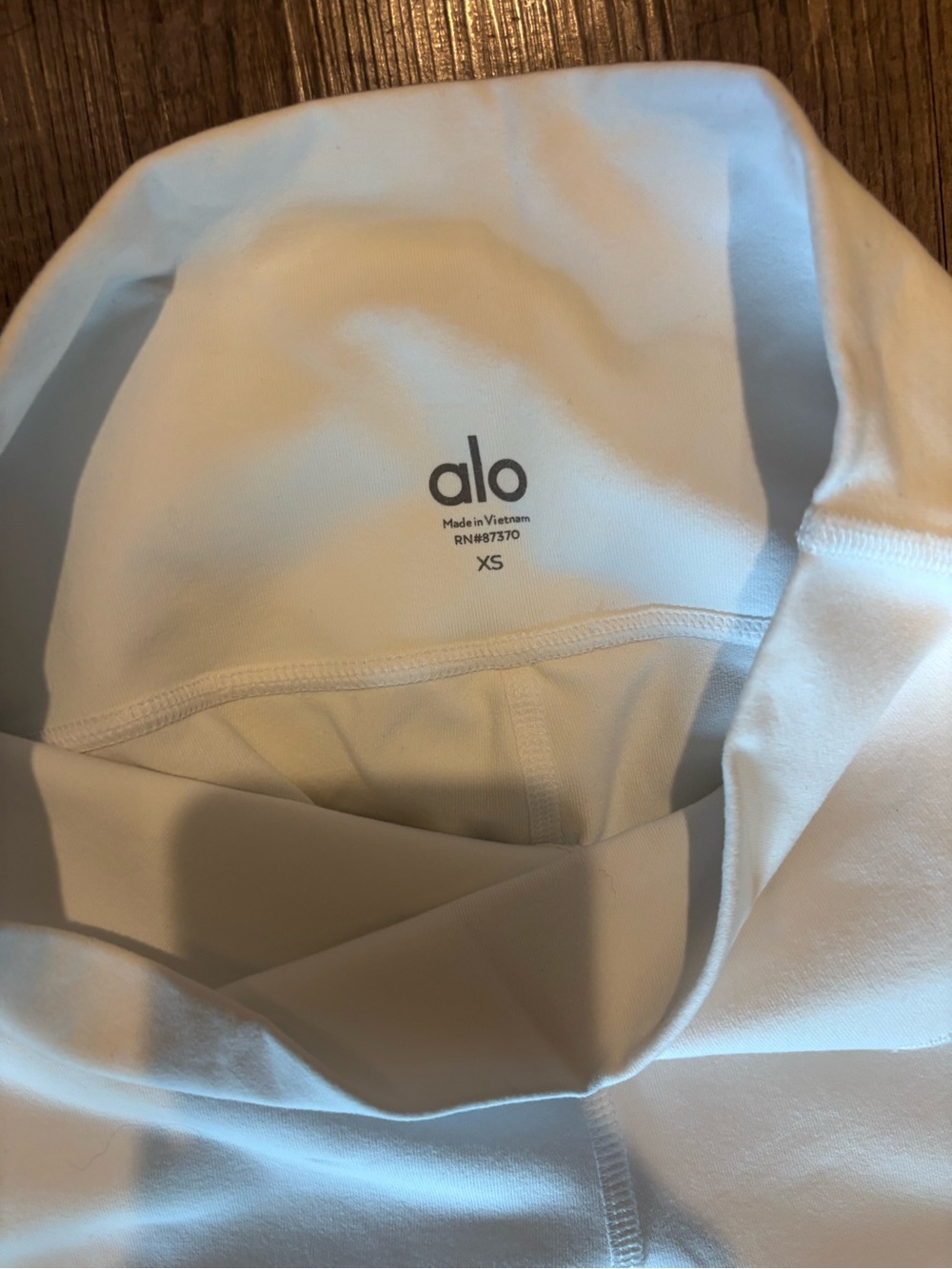 High-Waist Alo White Flare Yoga Pants - Picture 2 of 3